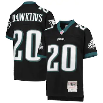 youth mitchell and ness brian dawkins black philadelphia ea